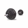 STRENGTH Body Solid 300lb Rubber Grip Olympic Set With Chrome Bar