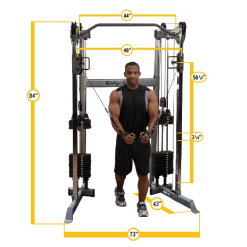 Body Solid New 2022 Body-Solid Compact 2 Stack Commercial Functional Trainer