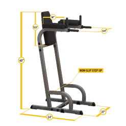 Body Solid STRENGTH New 2022 Body-Solid Vertical Knee Raise & Dip Station