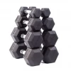 Strength New 5-50 Lbs Rubber Hex Dumbbell Set (Commercial Quality)