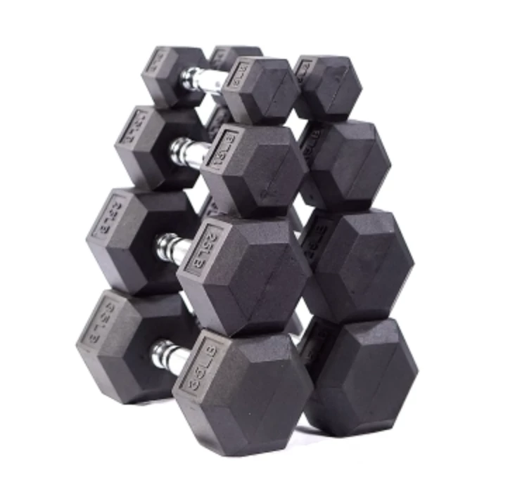 Strength New 5-50 Lbs Rubber Hex Dumbbell Set (Commercial Quality) 1 Strength New 5-50 Lbs Rubber Hex Dumbbell Set (Commercial Quality)