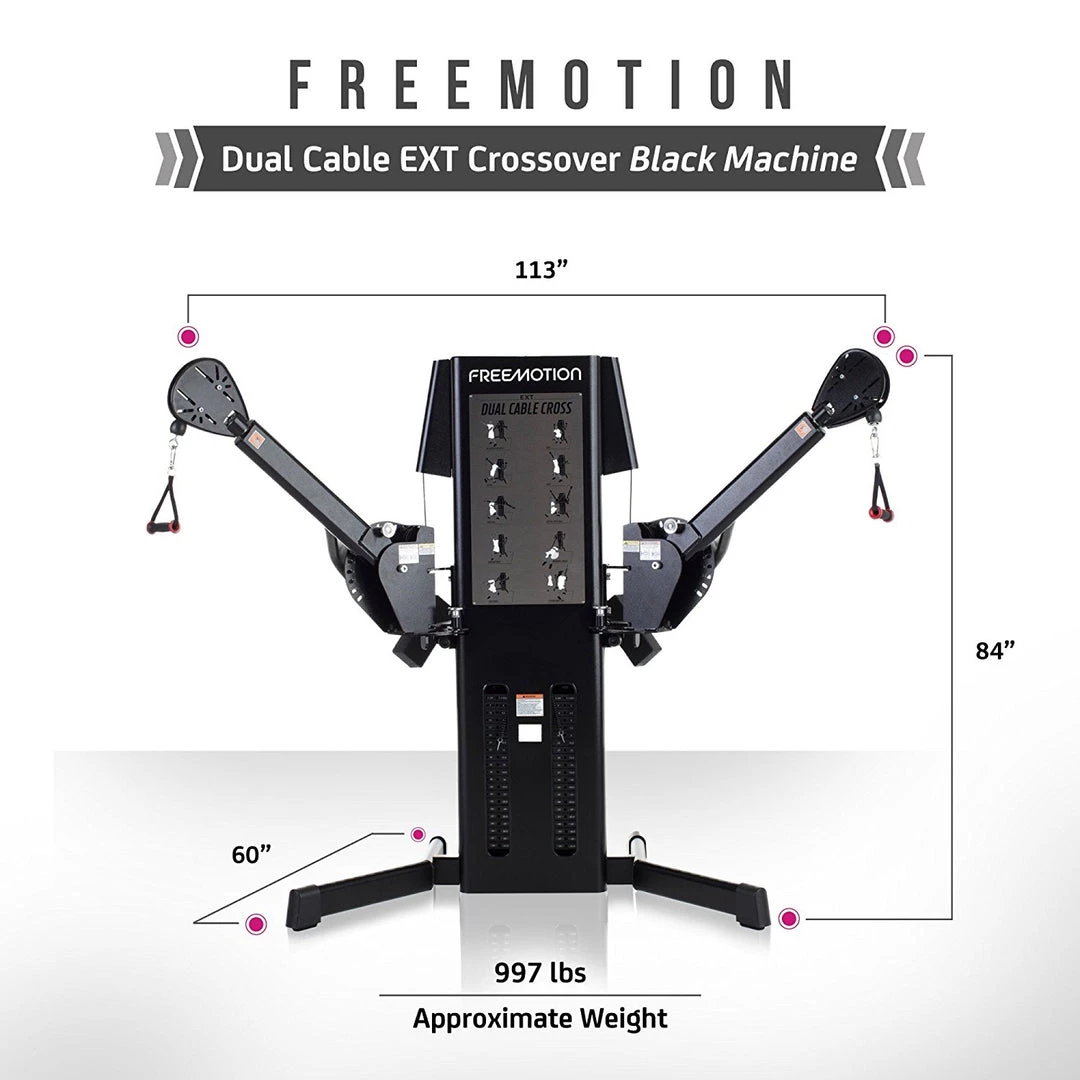 STRENGTH FreeMotion EXT Dual Cable Cross (Black) - Pre Owned 4 STRENGTH FreeMotion EXT Dual Cable Cross (Black) - Pre Owned